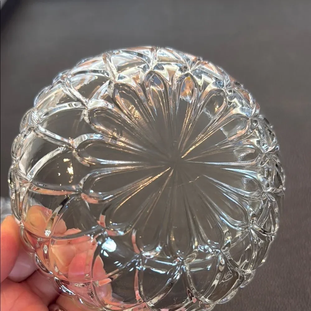 Elegant Glass Candy Dish or Trinket Box